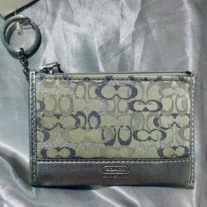 COACH Mini Signature Card Case with Keychain